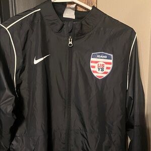 Nike Idaho USYS Black Windbreaker with White Accents